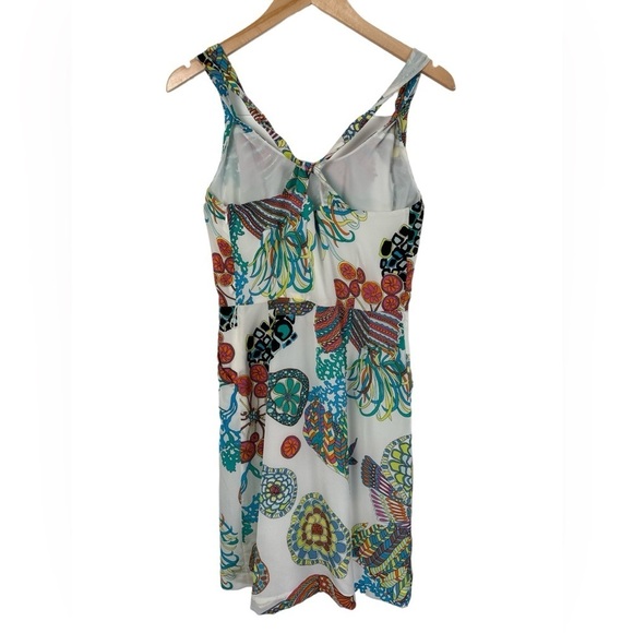 NWT Trina Turk for Banana Republic Silk Crazy Botanical Twist Strap Mini Dress - Picture 4 of 16
